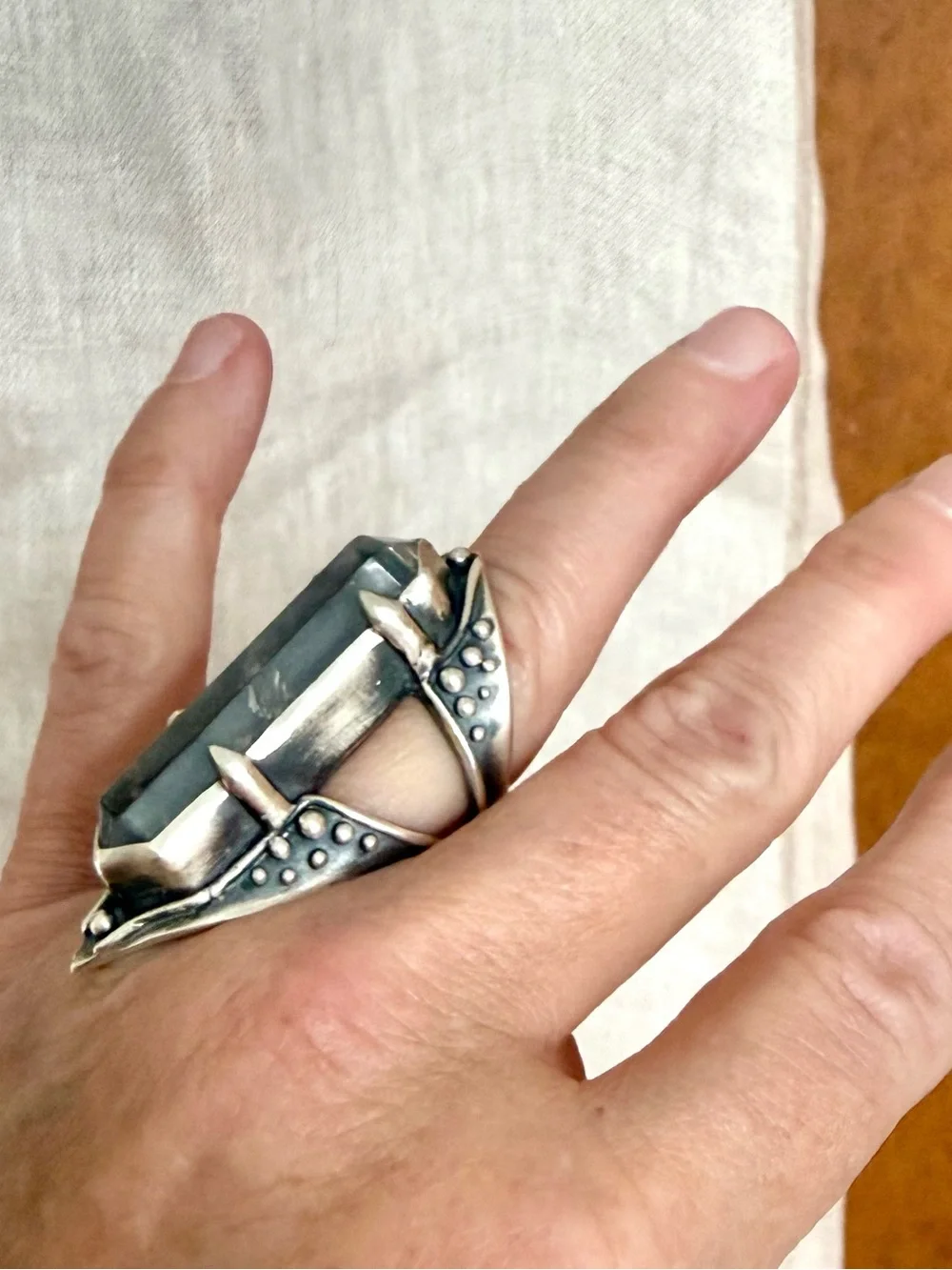 Acid Queen Jewelry Open Amplifier Ring, US 6.5 - Picture 10 of 16